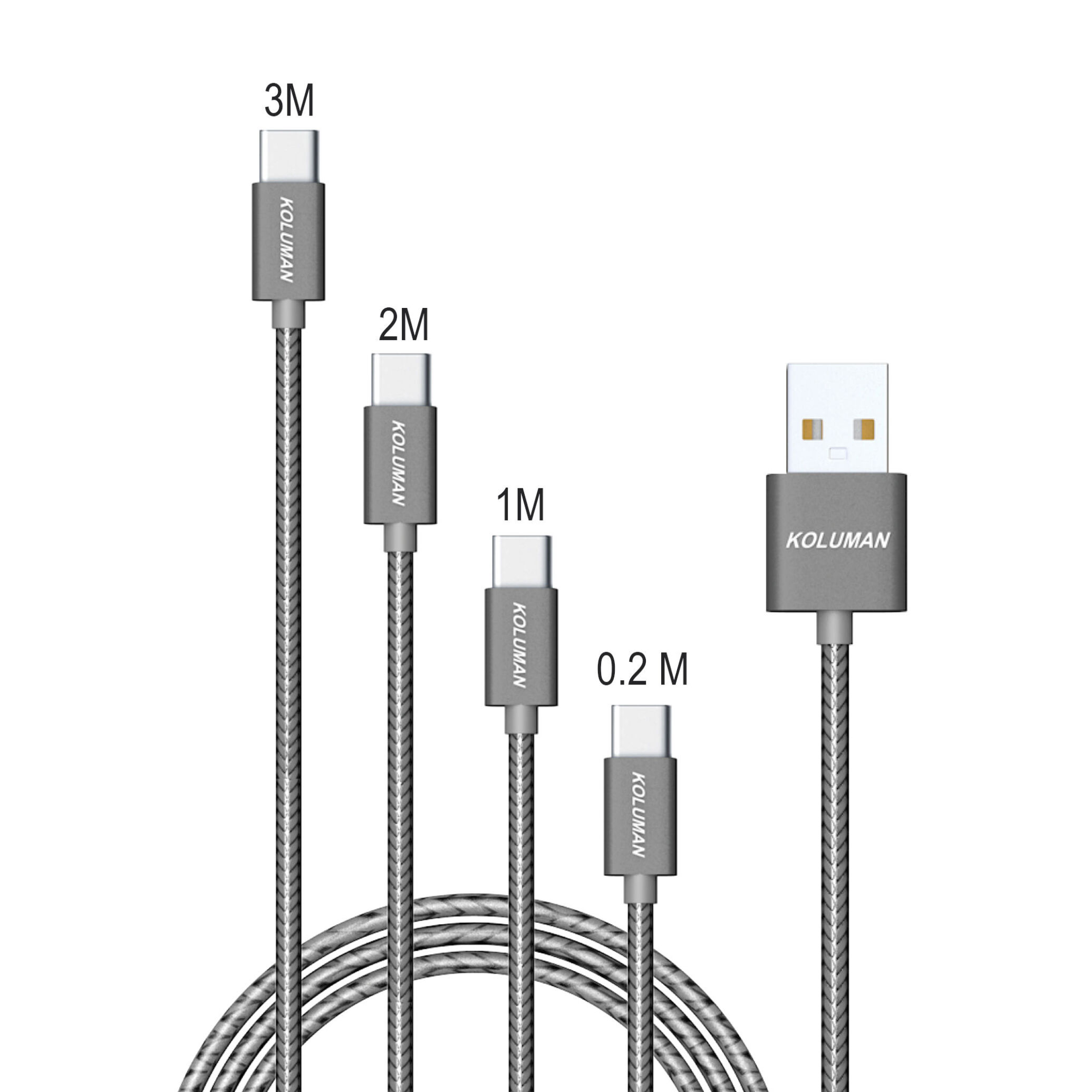 کابل تبدیل USB به USB-C کلومن مدل kd-P19 مجموعه 4 عددی | کلومن